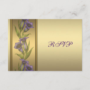 50. Goldene Hochzeitstag-Jubiläum Purpurviolett RS RSVP Karte