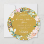 50. Goldene Hochzeitstag Rose Garland Einladung (Rückseite)