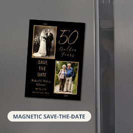 50 Goldene Jahre Save the Date dünne Magnetkarte Magneteinladung