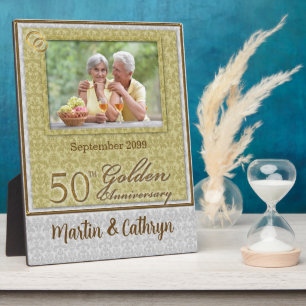 50. Goldene Jubiläum Foto Plaque Fotoplatte
