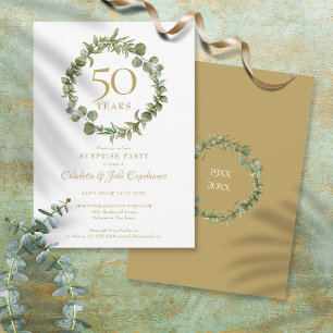 50. Goldene Jubiläums-Surprise-Party-Girlande Einladung