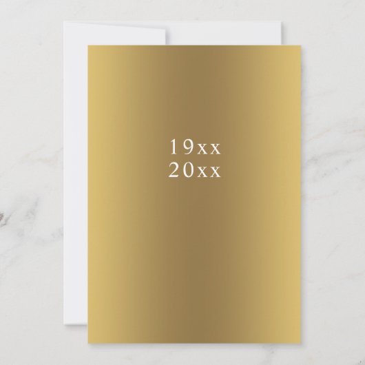 50. Goldene Jubiläumskarte Save the Date (Rückseite)