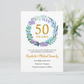 50. Goldene Jubiläumskarte Save the Date (Stehend Vorderseite)