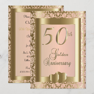 50. Goldene und Rosen-Hochzeit-Jubiläum Einladung