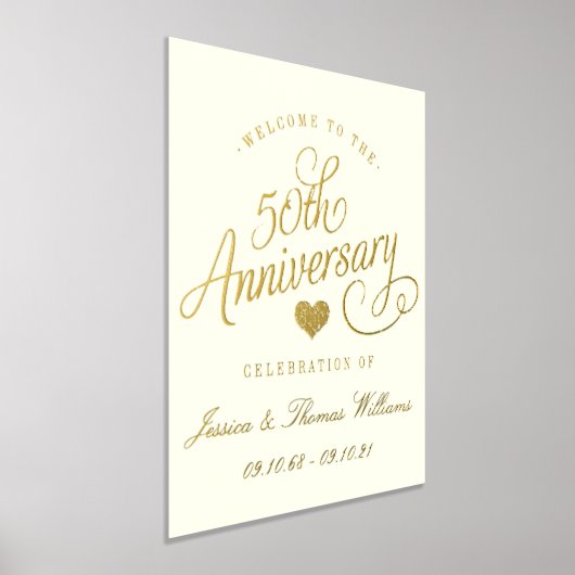 50. Goldener Hochzeitstag Foliendrucke (Ablage )