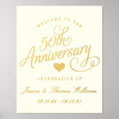 50. Goldener Hochzeitstag Foliendrucke (Vorderseite)