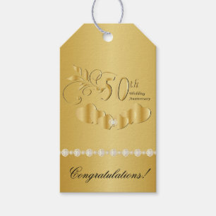 50. Goldener Hochzeitstag Geschenkanhänger