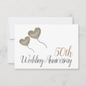 50. Goldener Hochzeitstag Goldklosett RSVP Karte (Vorderseite)