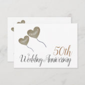 50. Goldener Hochzeitstag Goldklosett RSVP Karte (Vorne/Hinten)