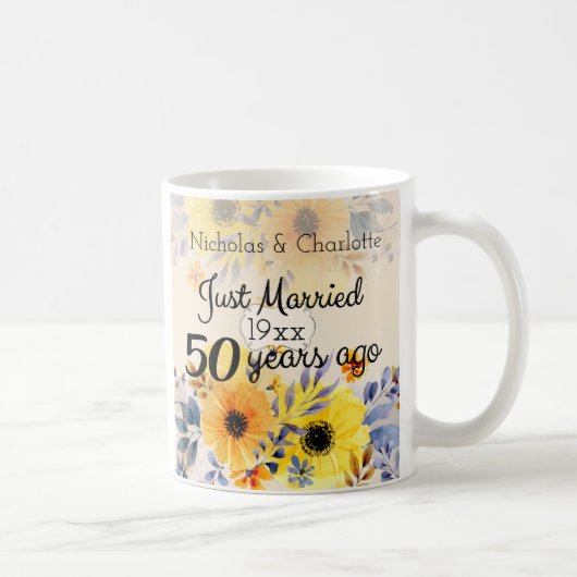 50. Goldener Hochzeitstag Kaffeetasse (Rechts)