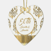 50. Goldener Hochzeitstag Keramik Ornament (Links)