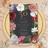 50. Goldener Hochzeitstag Rose Garden Einladung