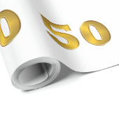 50. Goldener Jahrestags-Geburtstags-Meilenstein Geschenkpapier (Rolleneckpunkt)