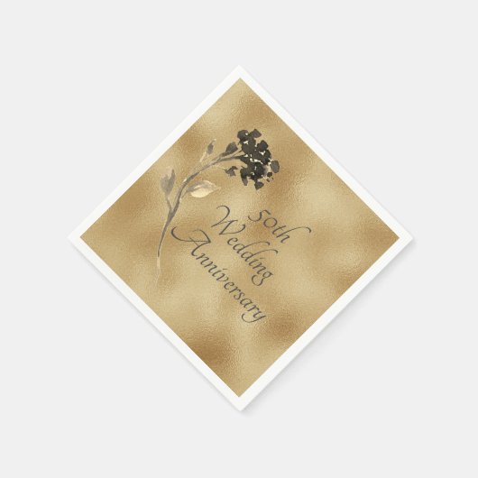 50. Goldener Jahrgang Elegantes Wasser Serviette (Ecke)