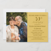 50. Goldener Jubiläum Überraschung Party Glitzer Einladung (Vorderseite)