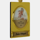 50. Goldener Jubiläumsdamaske mit Name-Foto Banner-Ornament Gold (Rechts)