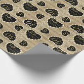 50. Goldener Text des Hochzeitstag-Muster-| DIY Geschenkpapier (Ecke)