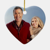 50. Goldenes Foto Hochzeitstag Keramikornament (Hinten)