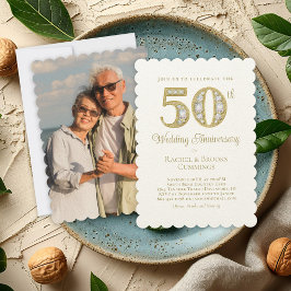 50. Goldenes Foto Hochzeitstag Party Einladung