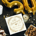 50. Goldenes Hochzeitspapier Napkins Serviette<br><div class="desc">50. Golden Wedding Jubiläum Zeitung Napkins.</div>