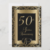 50. Goldenes Hochzeitsszenario Einladung (Vorderseite)