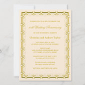 50. Goldenes Hochzeitsszenario-Foto Einladung (Rückseite)