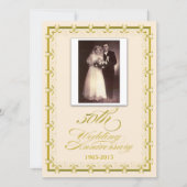 50. Goldenes Hochzeitsszenario-Foto Einladung (Vorderseite)