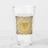 50. Goldenes Hochzeitsszenario Glas (Vorderseite)
