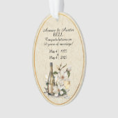 50. Goldenes Hochzeitsszenario Ornament (Vorderseite)