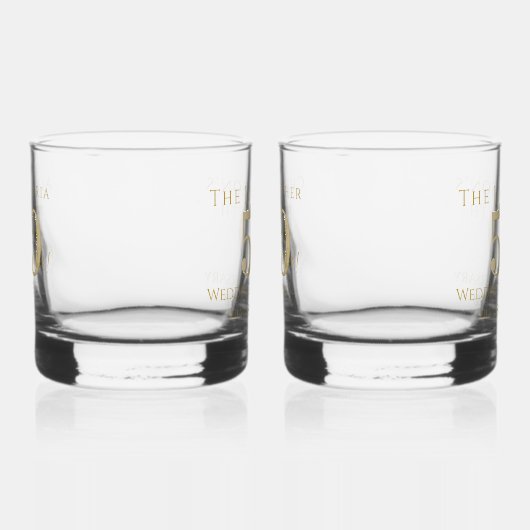 50. Goldenes Hochzeitsszenario Whiskyglas (Rechts)