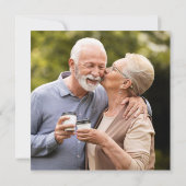 50. Goldenes Hochzeitstag 2 Foto Square Einladung (Rückseite)