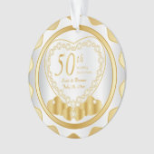 50. Goldenes Hochzeitstag 2 Ornament (Vorderseite)