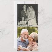 50. Goldenes Hochzeitstag 3 Foto Einladung (Rückseite)