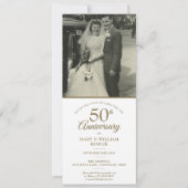 50. Goldenes Hochzeitstag 3 Foto Einladung (Vorderseite)