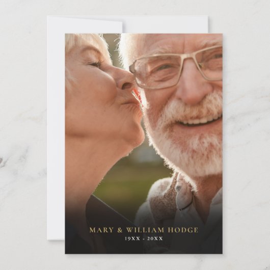 50. Goldenes Hochzeitstag 5 FotoCollage Einladung (Rückseite)