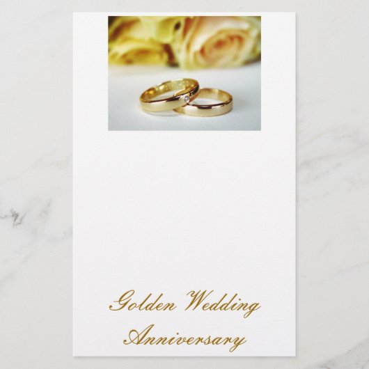 50. Goldenes Hochzeitstag Briefpapier (Vorderseite)