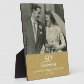 50. Goldenes Hochzeitstag Confetti-Foto Fotoplatte (Seite)