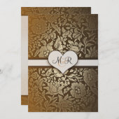 50. goldenes Hochzeitstag, Damaskus Einladungen (Vorne/Hinten)