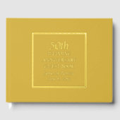 50. Goldenes Hochzeitstag Einfach stilisiert Gästebuch (Vorderseite)
