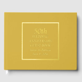50. Goldenes Hochzeitstag Einfach stilisiert Gästebuch