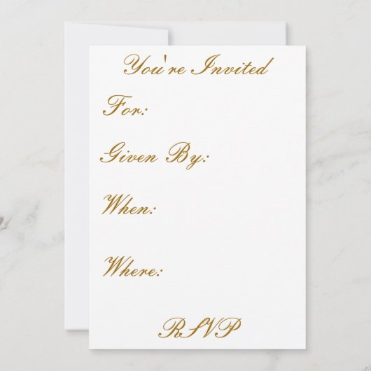 50. Goldenes Hochzeitstag Einladung (Rückseite)