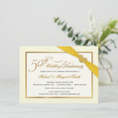 50. Goldenes Hochzeitstag Elegante Einladung (Stehend Vorderseite)