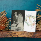 50. Goldenes Hochzeitstag Foto Blumenkohl Rose Fotoplatte (Seite)