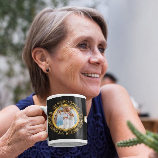 50. Goldenes Hochzeitstag Foto Kaffeetasse