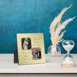 50. Goldenes Hochzeitstag Foto Plaque Fotoplatte