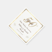 50. Goldenes Hochzeitstag Napkin Serviette (Ecke)