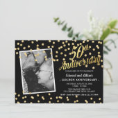 50. Goldenes Hochzeitstag-Party Einladung (Stehend Vorderseite)