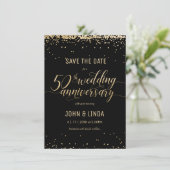 50. Goldenes Hochzeitstag Save the Date Einladung (Stehend Vorderseite)