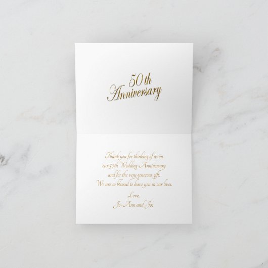 50. Goldenes Jahr - Danke (Innenseite)