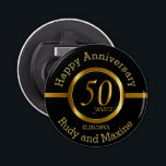 50. Goldenes Jahr-Design Flaschenöffner<br><div class="desc">50th Anniversary Bottle Opener für Sie bereit zu personalisieren. Dieses Design kann leicht für andere Anlässe wie Geburtstag, Wiedersehen, Ruhestand, etc.. durch die Verwendung des Editiertools zu ändern, den Text / Schriftart/ Größe auf Ihre Bedürfnisse. ✔ Hinweis: Nicht alle Vorlagenbereiche müssen geändert werden. 📌 Wenn Sie weitere Anpassungen benötigen, klicken...</div>